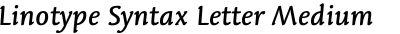 Linotype Syntax Letter Medium Italic OsF